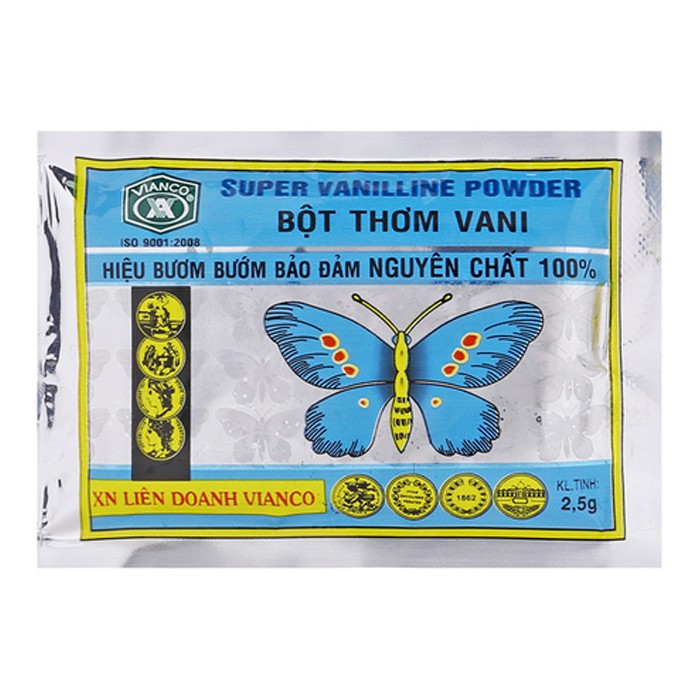 2 Gói Bột Thơm VANI Hiệu Bươm Bướm 2.5g (10 ống/gói)