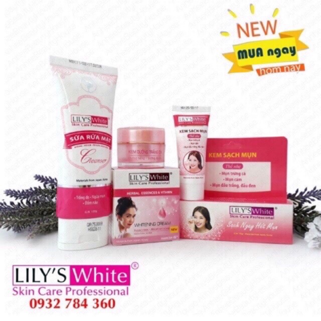 [HCM]ComBo Mụn Thâm Lily’s White Thể nhẹ
