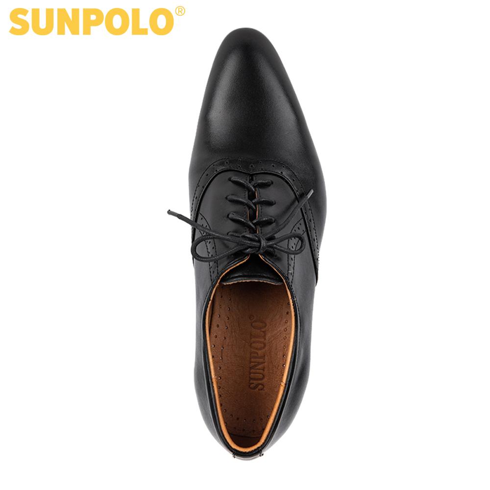 Giày Tây Nam Da Bò SUNPOLO KS5572D (Đen)
