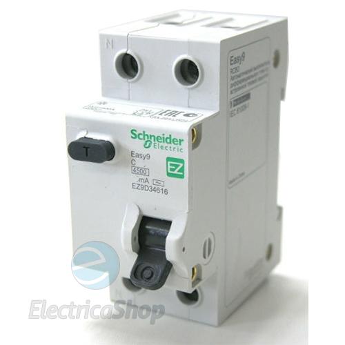 APTOMAT CHỐNG GIẬT RÒ RCBO SCHNEIDER EZ9D34616
