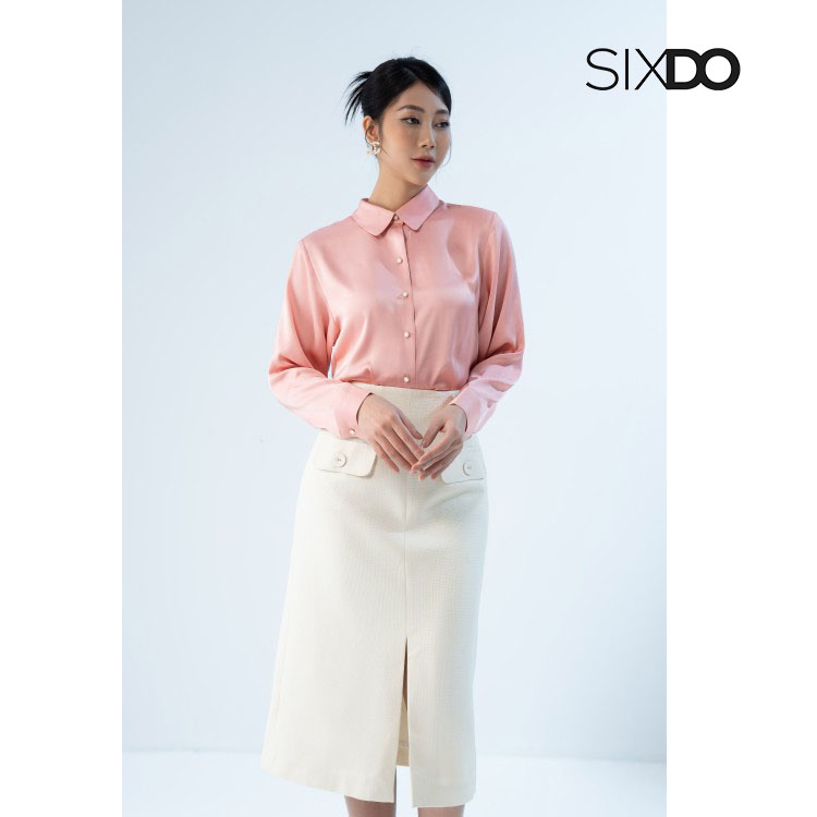Áo sơ mi lụa cổ đức thời trang SIXDO (Salmon Silk Shirt)