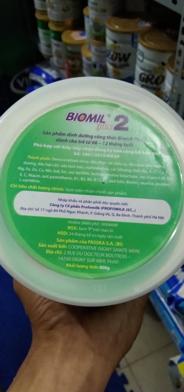 Sữa Biomil Plus số 2 công thức sinh học cao cấp  6-12 tháng.