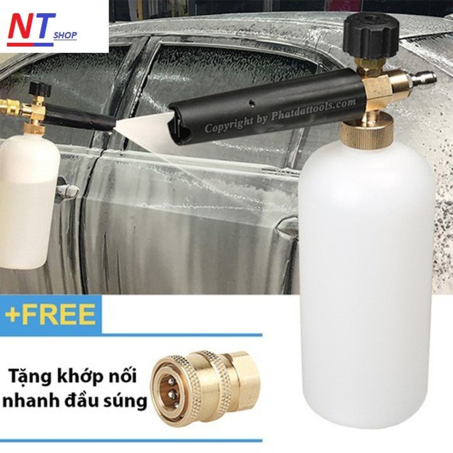 Bình phun tạo bọt tuyết gắn máy xịt rửa xe