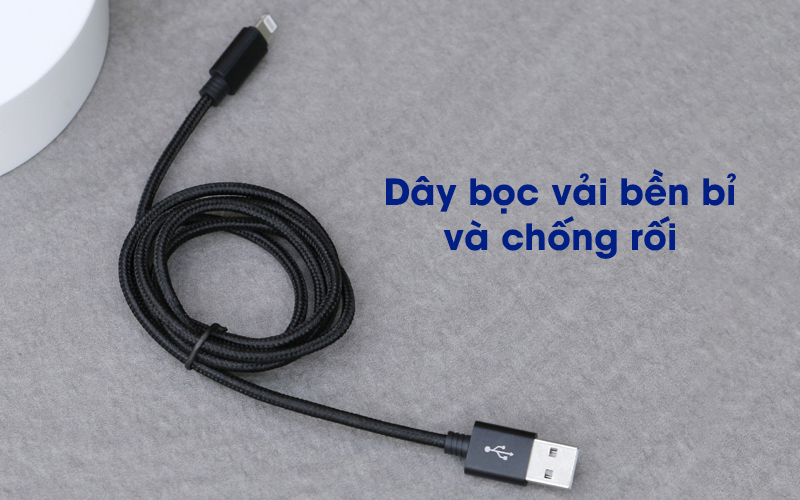 [HCM]Cáp Sạc Iphone Xmobile Chính Hãng Spanker B Màu Đen