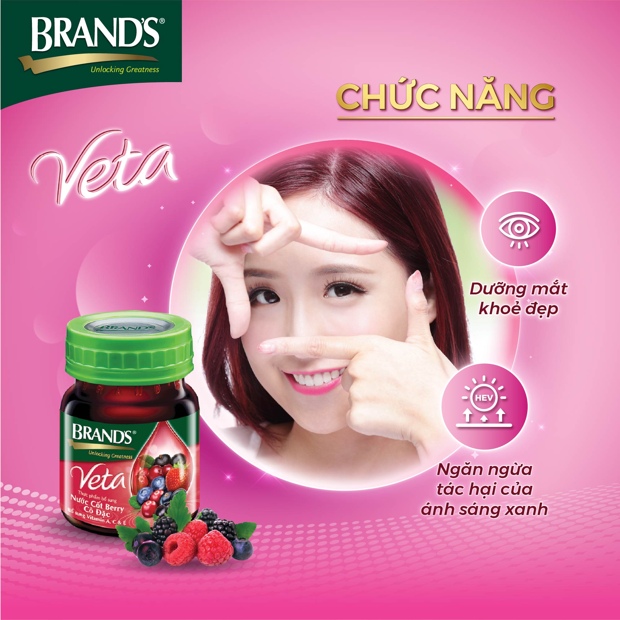 Combo 4 Hộp 6 Chai Nước Cốt Berry BRAND'S Veta (42ml/chai)