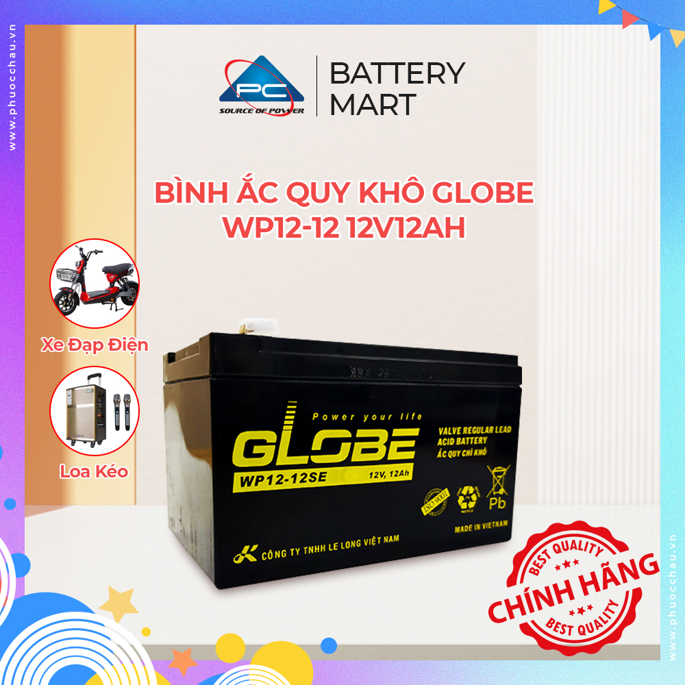 Ắc Quy Lưu Điện GLOBE WP12-12 (12V-12AH)