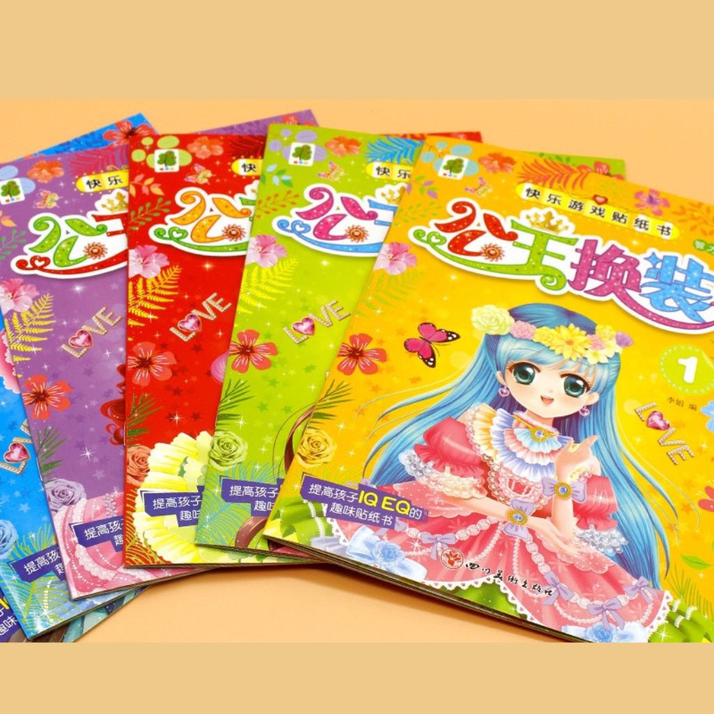 Đồ chơi sticker bóc dán thay đổi trang phục công chúa cho bé gái