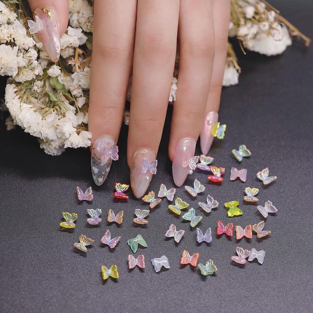 Charm nơ gắn móng tay, phụ kiện nail