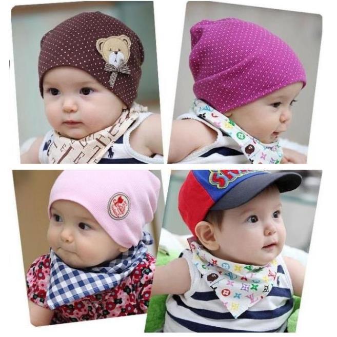 Combo 3 khăn yếm tam giác cotton đẹp