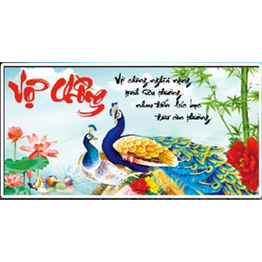 Tranh đính đá Vợ chồng 71x44cm