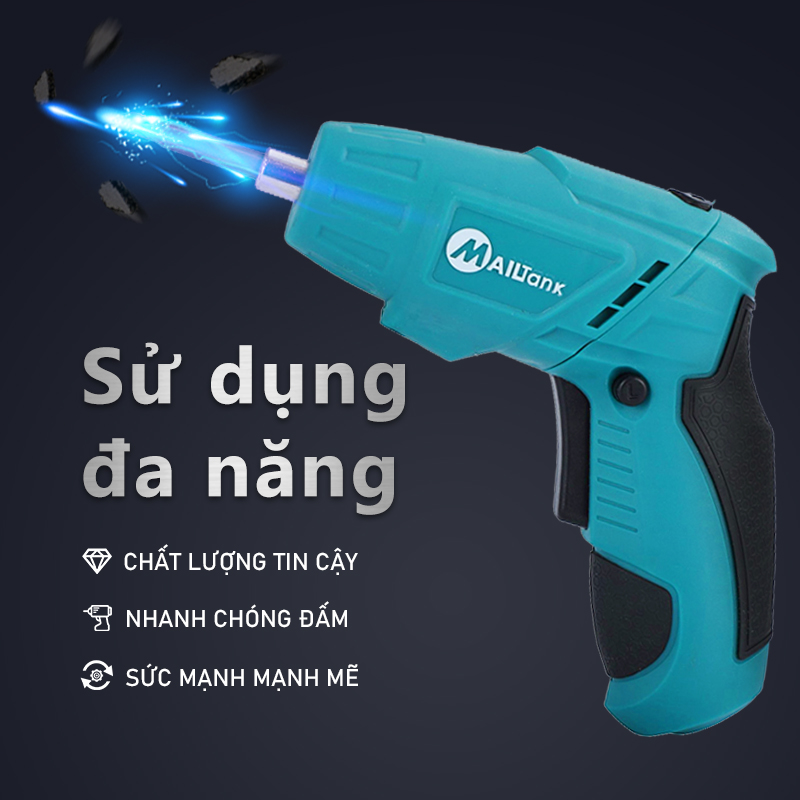Khoan pin Mailtank không dây có thể sạc lại với 45 bit tuốc nơ vít và bu lông,máy khoan điện cầm tay Mailtank - Khoan Pin Mailtank