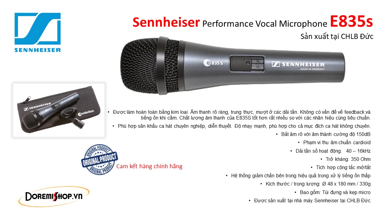 [HCM]Microphone chuyên nghiệp Sennheiser E835s