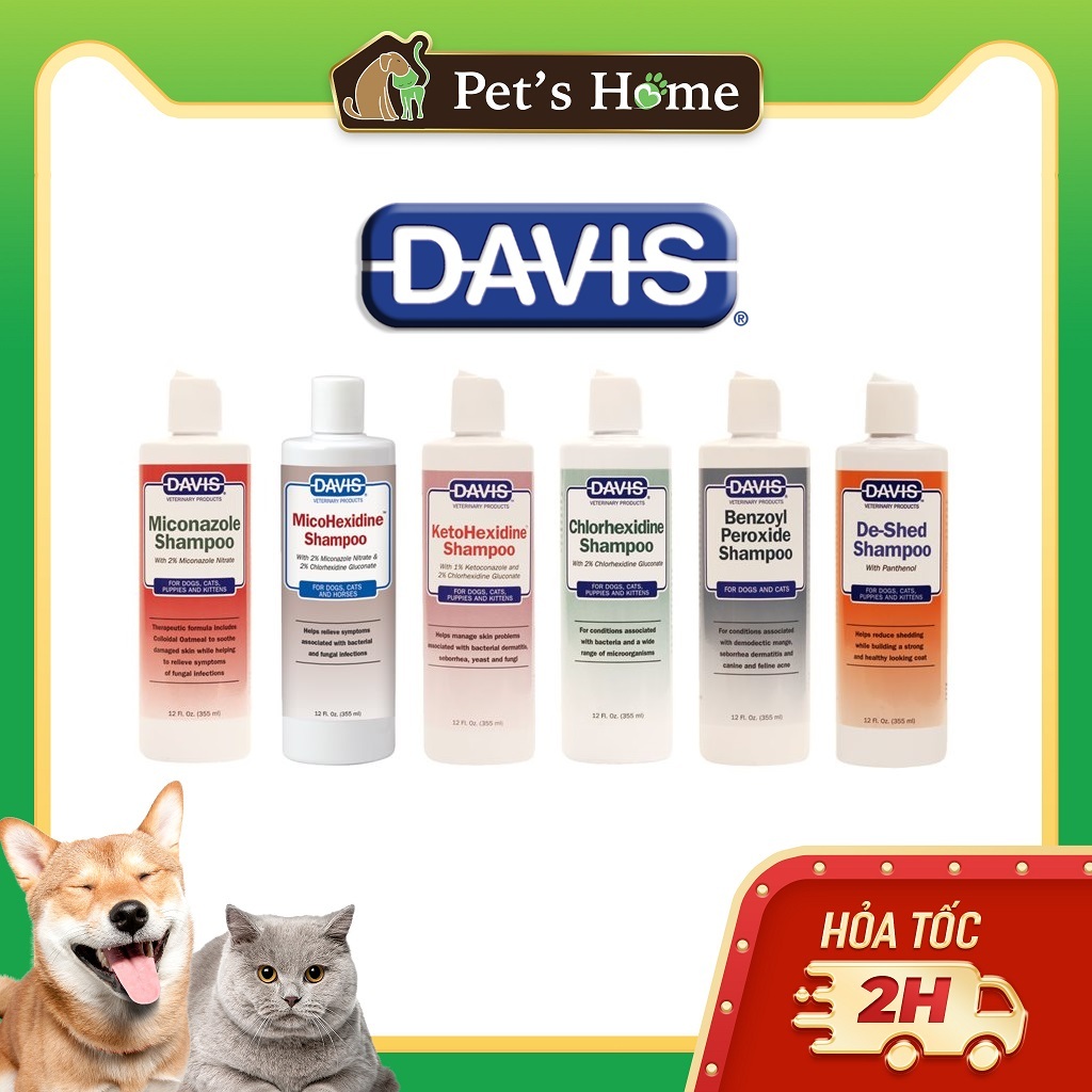 Sữa tắm Davis các loại cho chó mèo 355ml