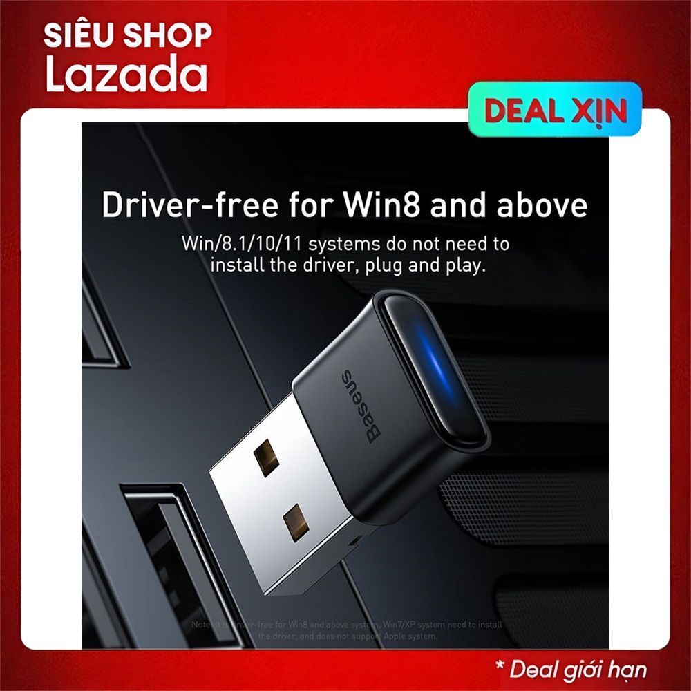 USB Bluetooth 5.0 tốc độ cao Baseus BA04 Bluetooth Receiver