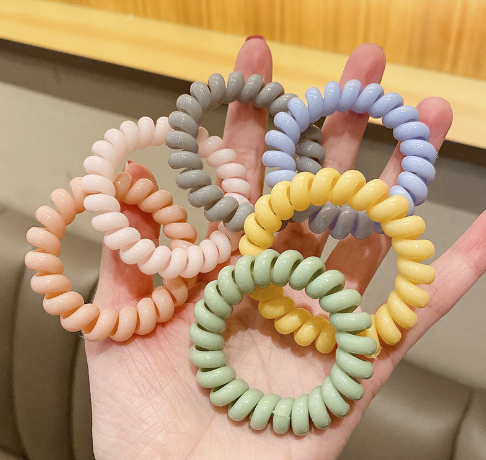 Dây Cột Tóc Lò Xo Màu Pastel Phong Cách Hàn Quốc