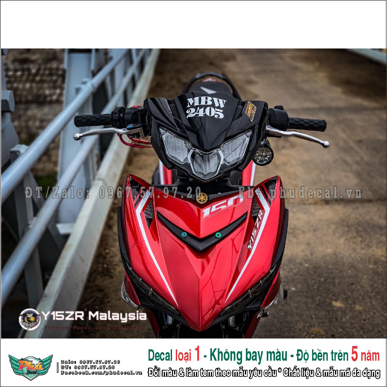 Tem rời Exciter 150 đỏ Ex (l)
