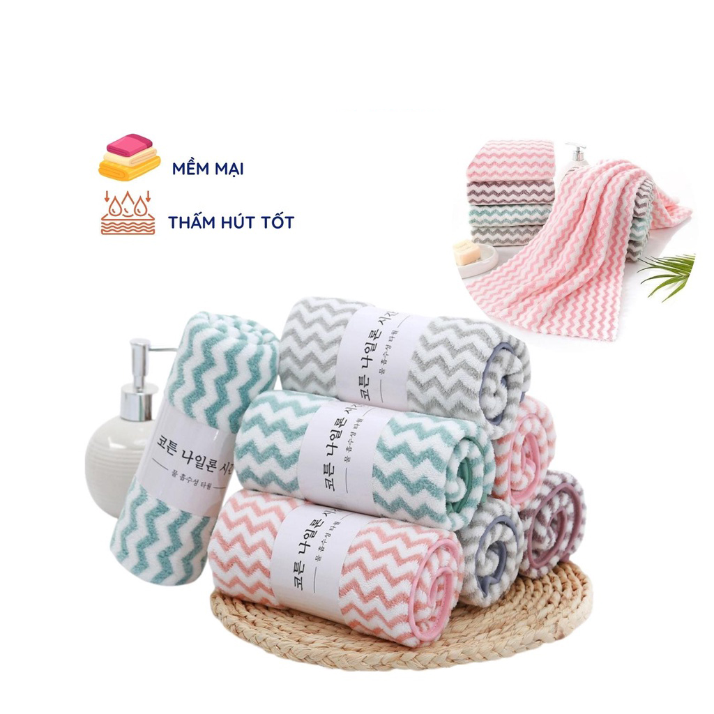 Khăn Mặt Lông Cừu Hàn Quốc Siêu Mềm Mịn