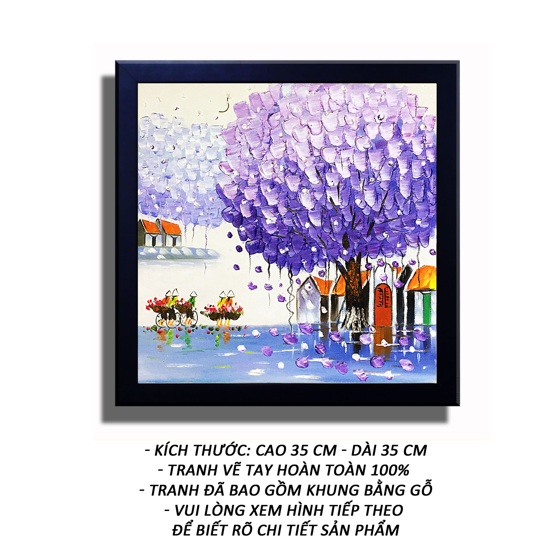 Tranh sơn dầu sáng tác - Chiều Tím - Tranh Mỹ Thuật Minh Hiền