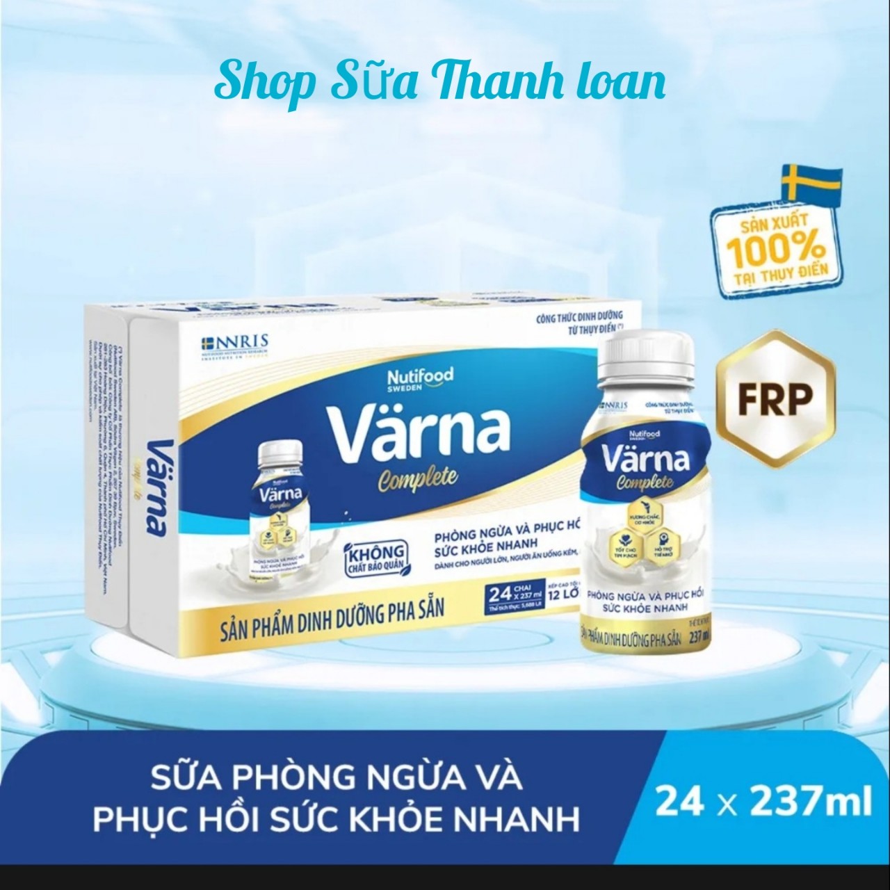 (HSD T3-2026) Lốc 6 Chai Sữa Bột Pha Sẵn Varna 237ml.
