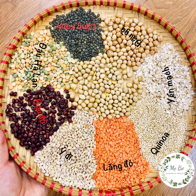 9 HẠT HỮU CƠ CHIA NHỎ CHO BÉ ĂN DẶM NHẬP KHẨU