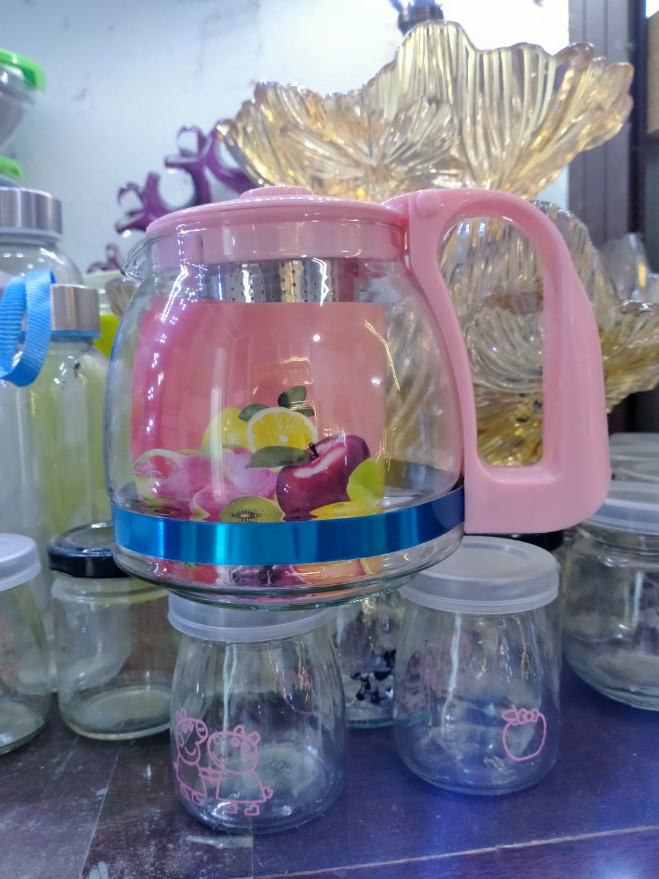 ẤM PHA TRÀ THỦY TINH LƯỚI LỌC 700ML