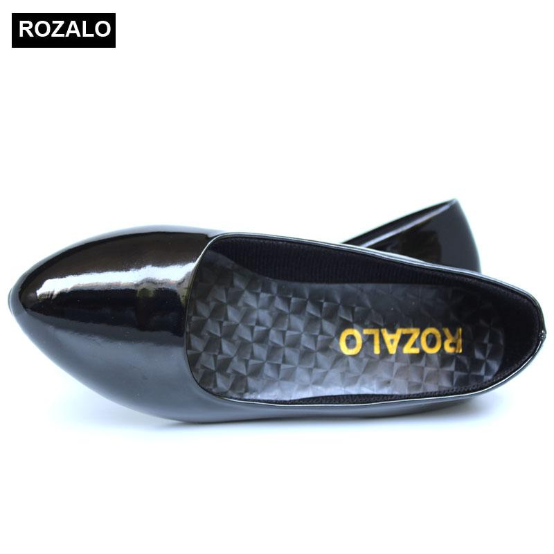 Giày búp bê nữ da bóng Rozalo R5602