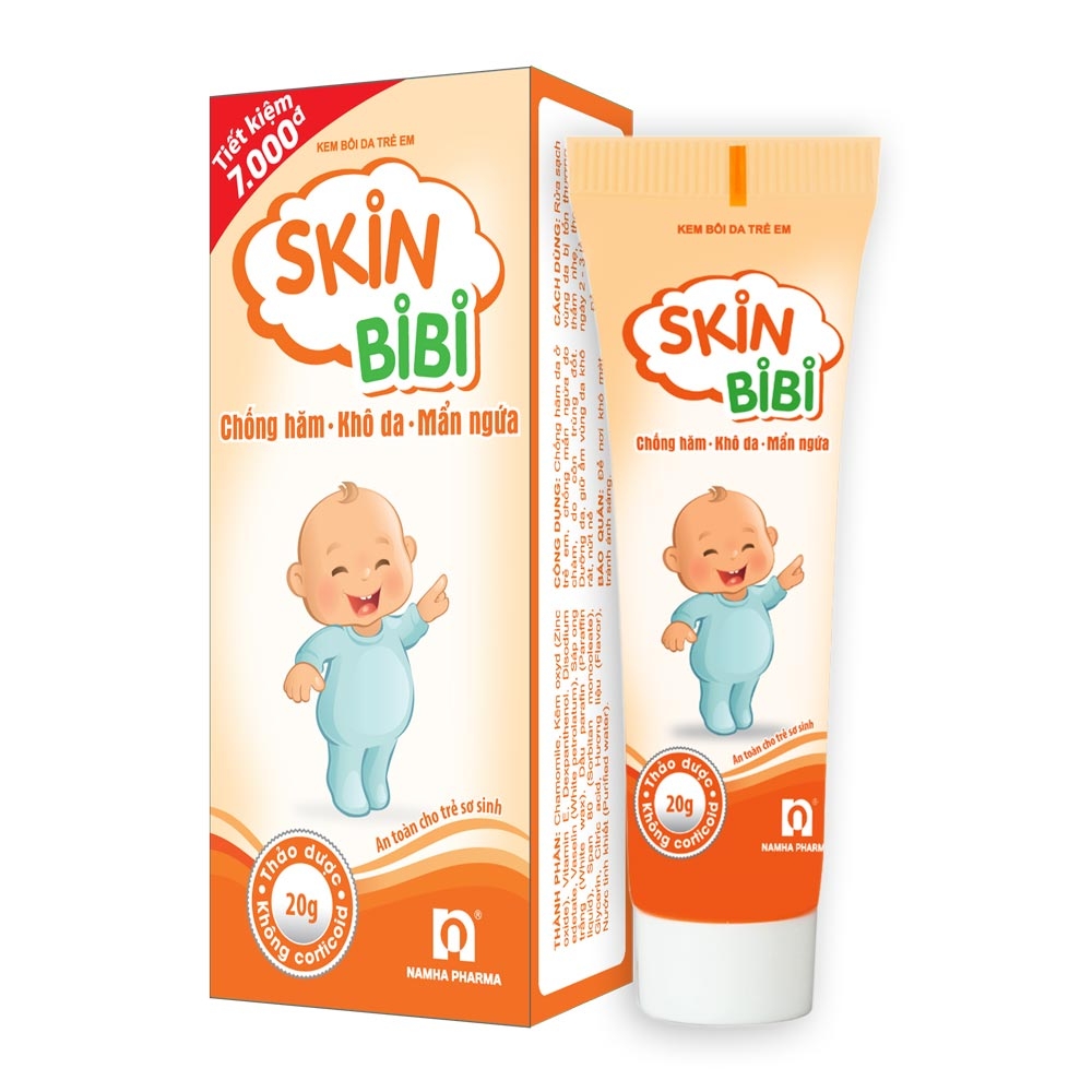 Kem bôi da trẻ em Skin Bibi tuýp 10g 20g Dược phẩm Nam Hà - chống hăm