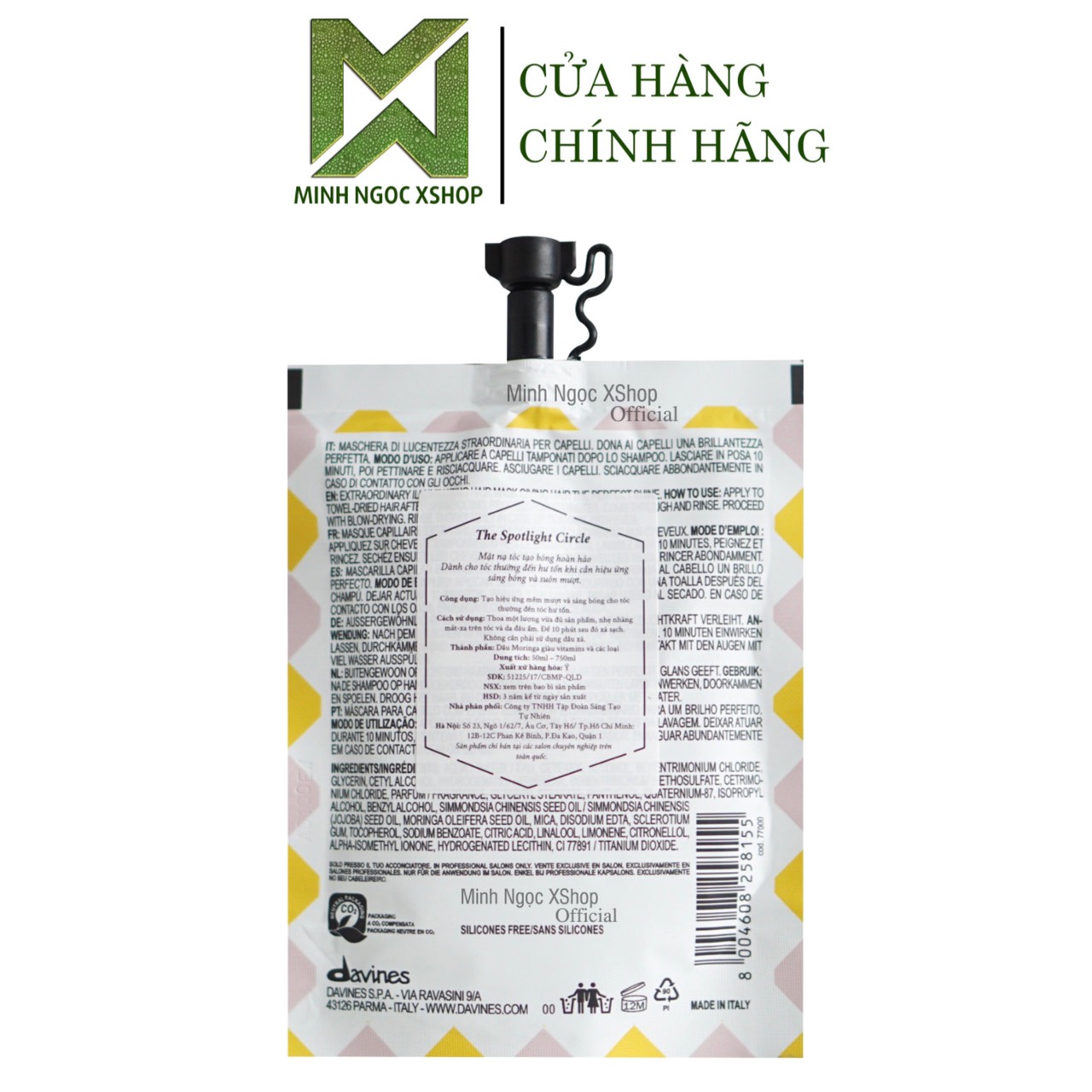 Mặt nạ tóc tạo bóng hoàn hảo Davines Spotlight Circle 50ML