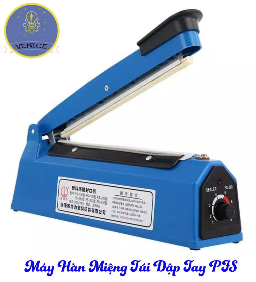 Máy hàn miệng túi dập tay pfs 200 300 400 - bảo quản thực phẩm, hàn kín nylon, màng co - tặng dây hàn - bảo hành 12 tháng
