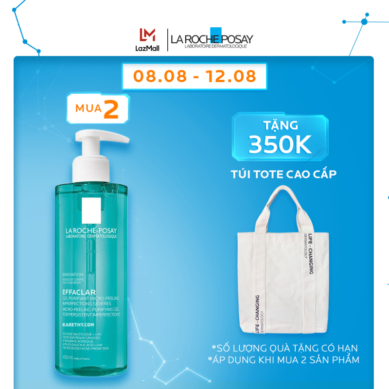 Gel rửa mặt và tắm La Roche Posay Effaclar Micro-Peeling Purifying Gel 400ml giá rẻ