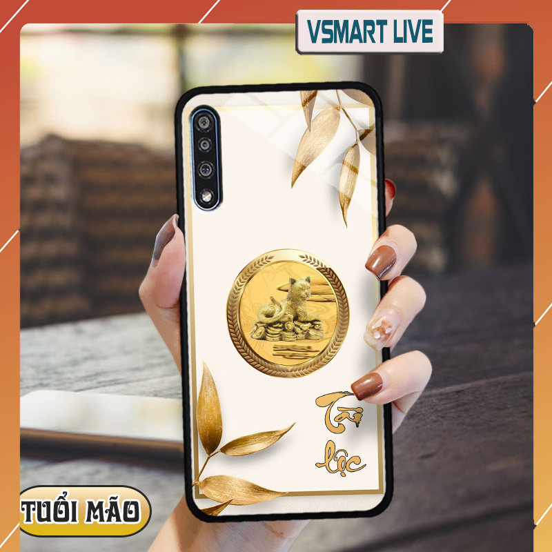 Ốp lưng kính 12 con giáp cho VSMART Live