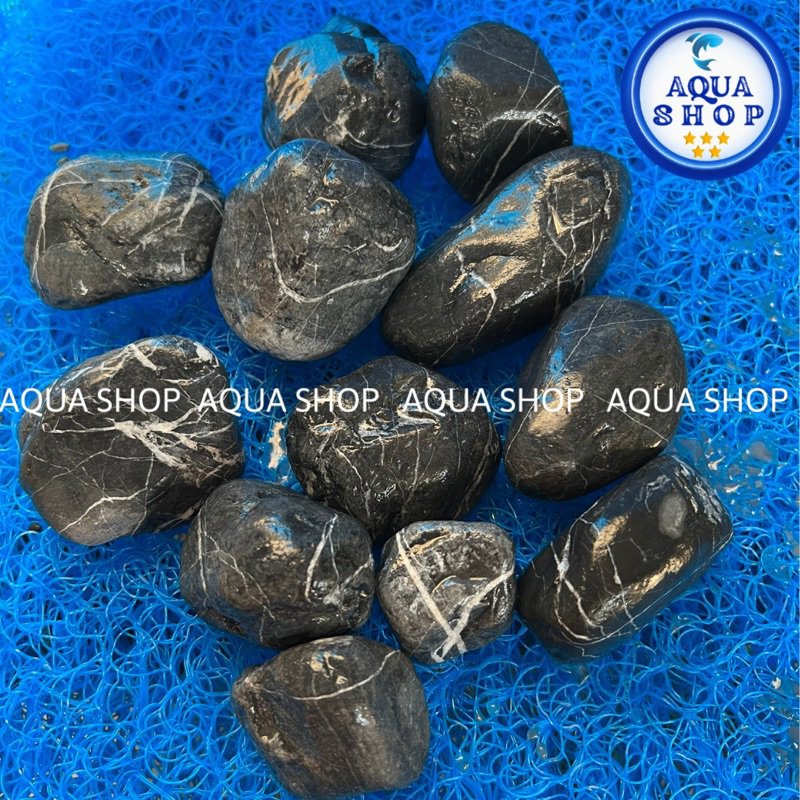 Sỏi Cuội Đen Vân Mây size 3-5cm; 5-7cm