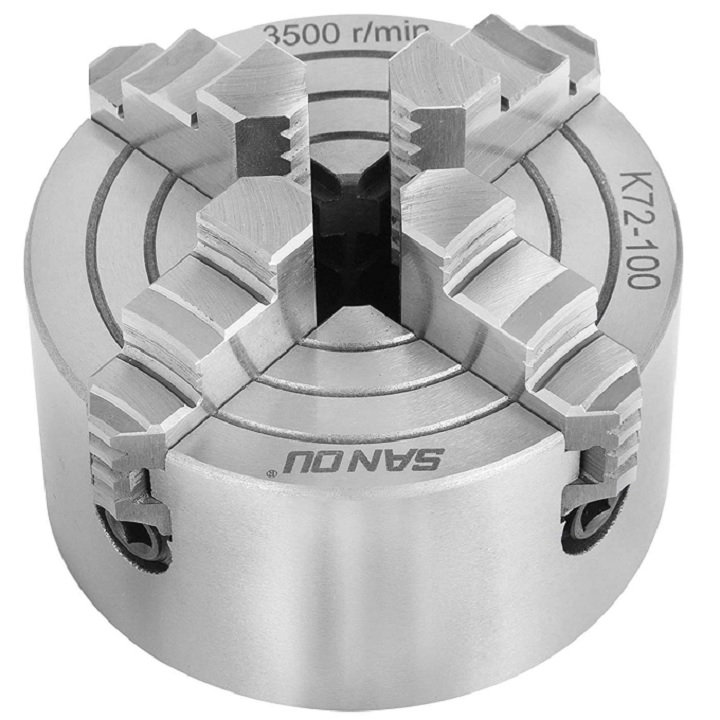 Mâm cặp 4 chấu 100mm k72-100
