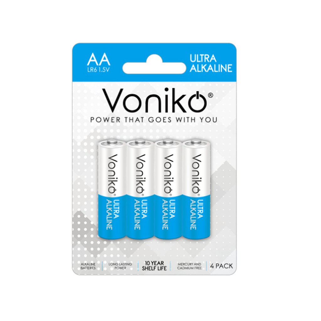 Pin aa voniko usa alkaline vỉ 4 viên