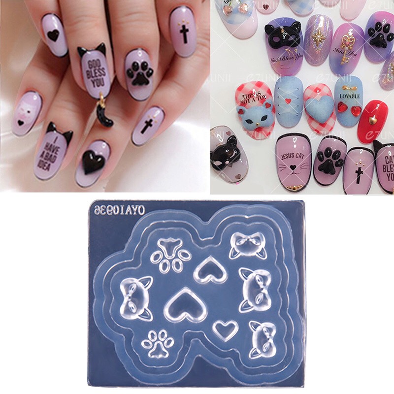 KHUÔN SILICON CHÂN MÈO NAIL
