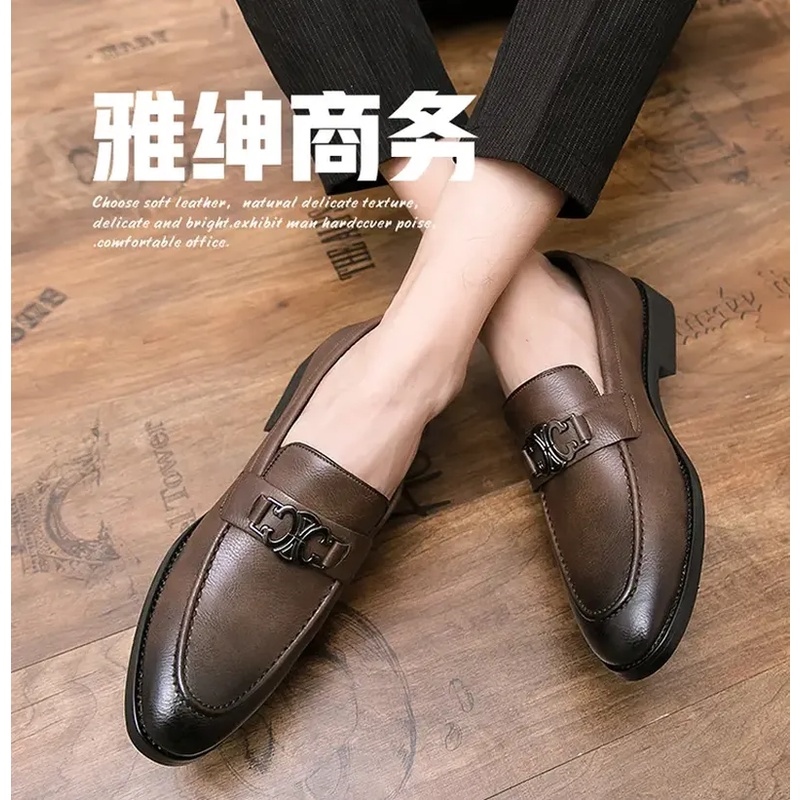 ✁☂♞  Giày Da Nam Phong Cách Vintage Công Sở Size 37-46