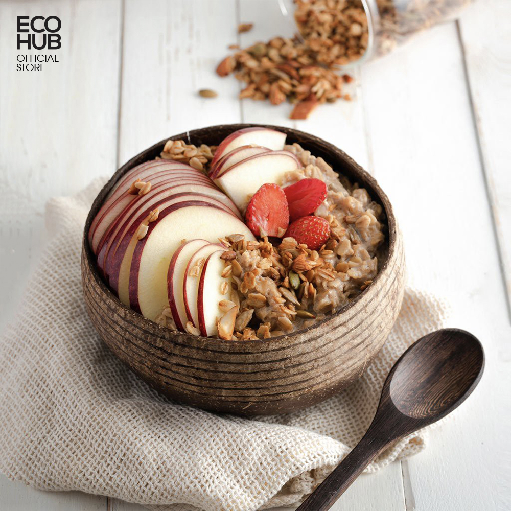 Bát gáo dừa khắc hoa văn, 3 mẫu. (Coconut Bowls Family Set)