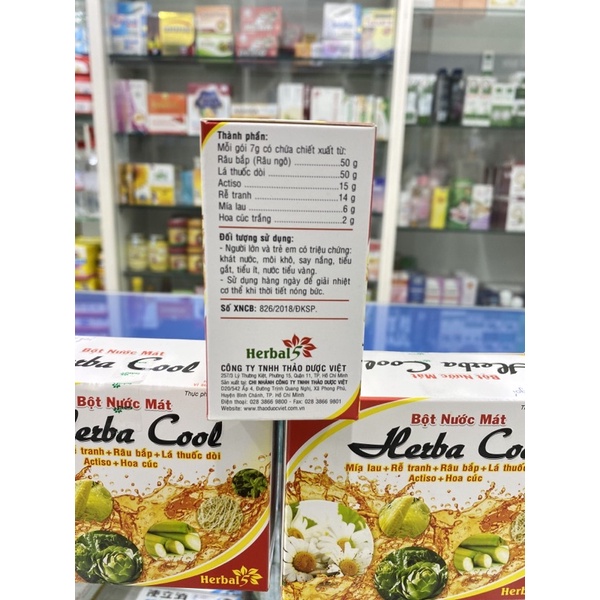 Bột Nước Mát Herba Cool Hộp 10 gói ( 1gói x 7g)