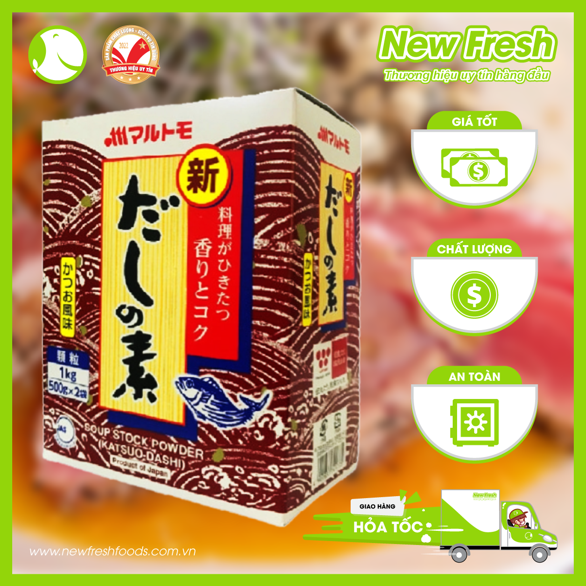 Bột nêm cá ngừ nhật bản hondashi marutomo 100% cá ngừ nhật bản - 1kg