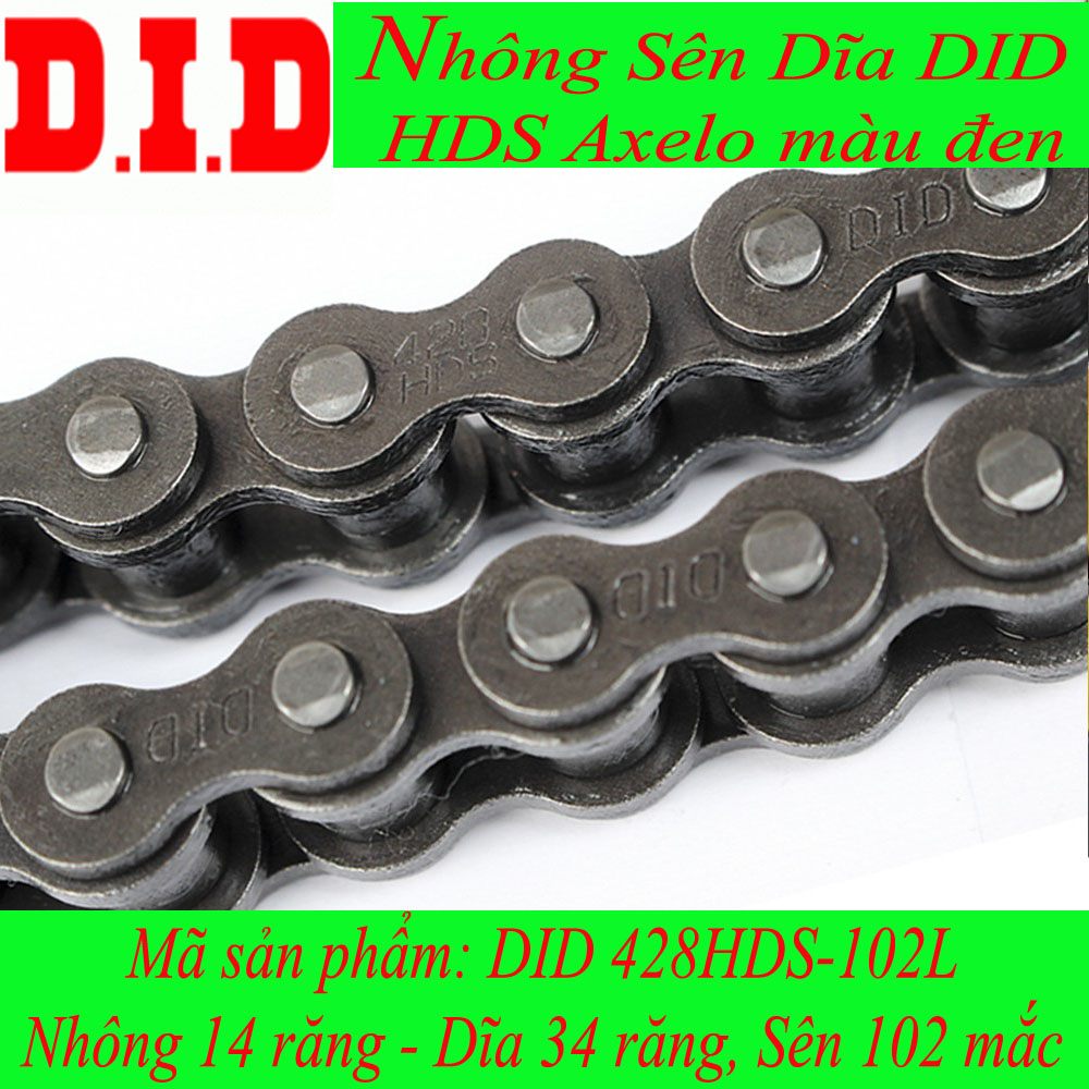 Nhông sên dĩa DID xe Axelo HDS (sên 10 ly)