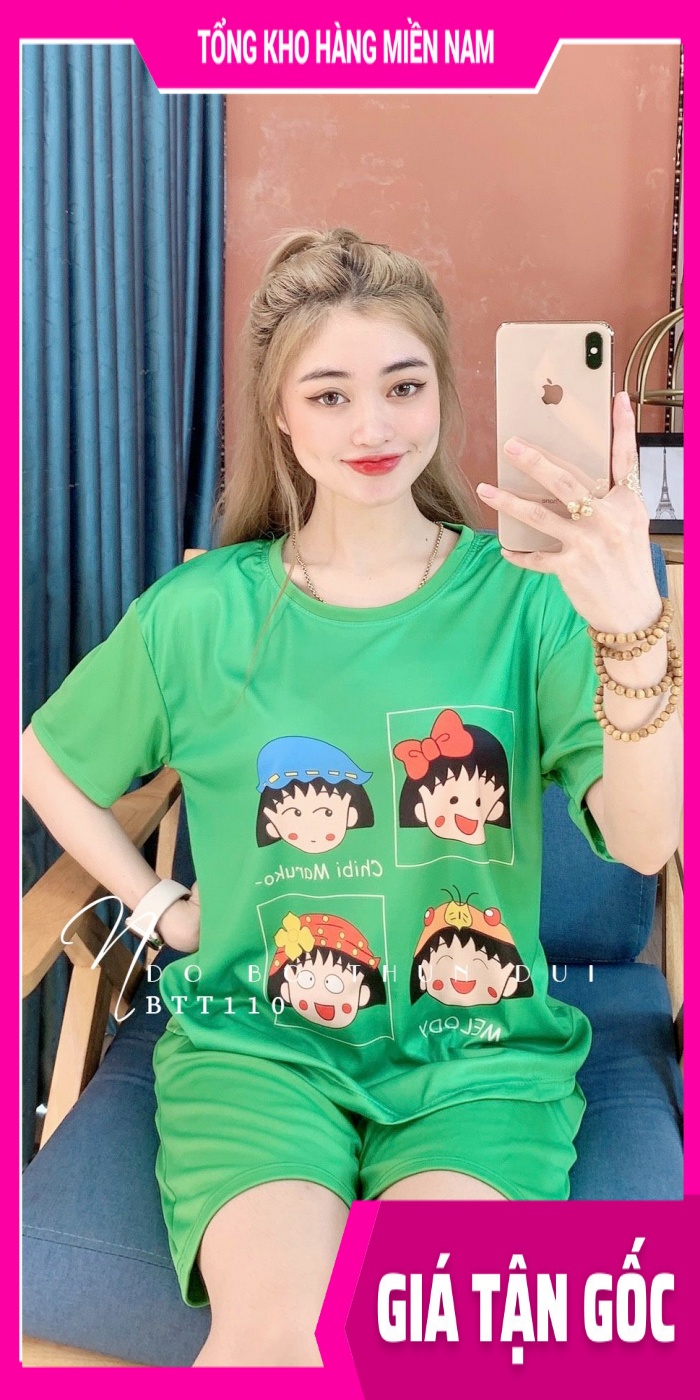 Đồ bộ thun nữ mặc nhà 🎀 đồ bộ thun đùi in hình btt110 🎀 ảnh thật 🎀 đồ bộ nữ 🎀 đồ bộ mặc nhà 🎀 thun đùi add 🎀