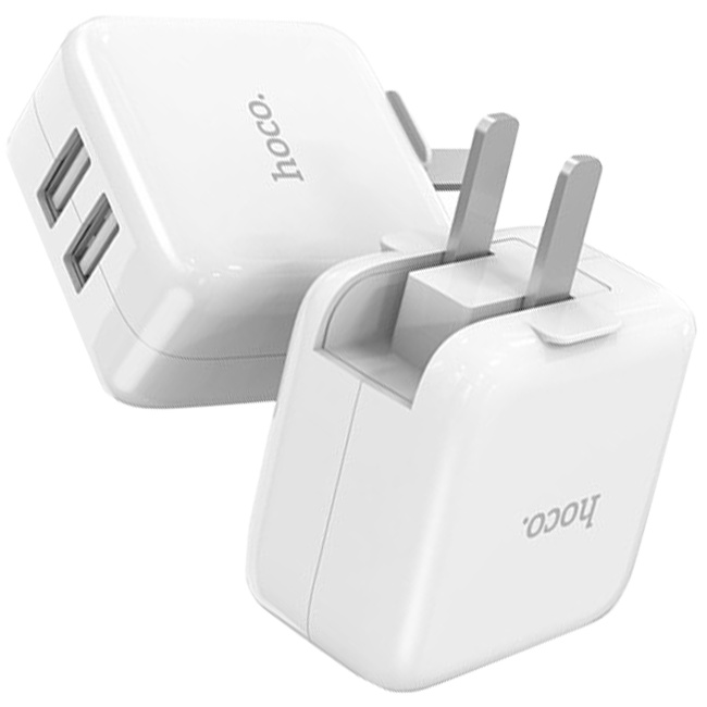 Cốc Sạc Nhanh 2 Cổng USB 2.0A HOCO C54 - Siêu Bền - Gấp Gọn