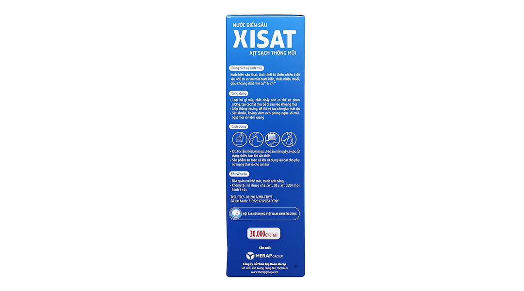 XISAT 75ML Xịt sạch thông mũi, nước biển sâu