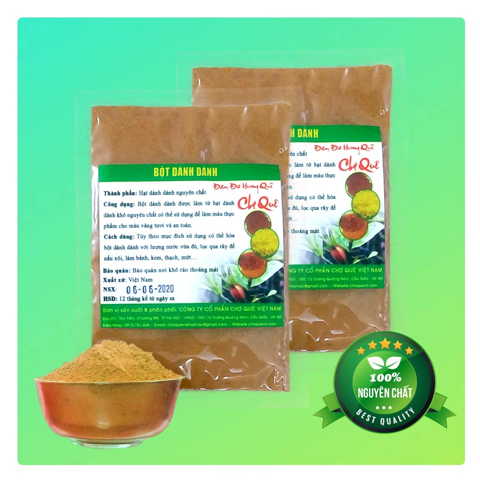 Bột Dành Dành Gói 50g Nguyên Chất Chợ Quê