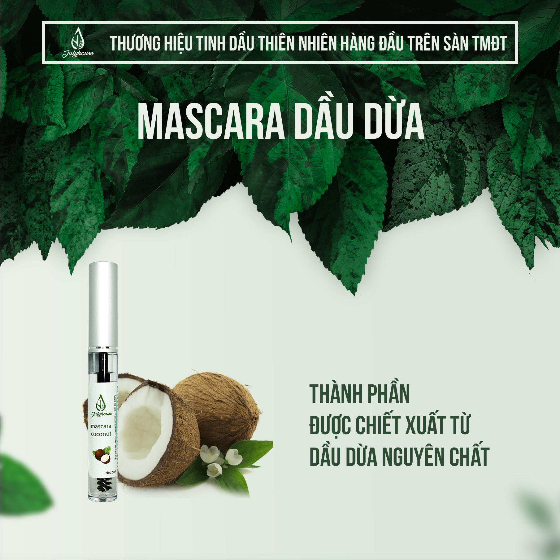 Mascara dầu dừa Julyhouse 5ml