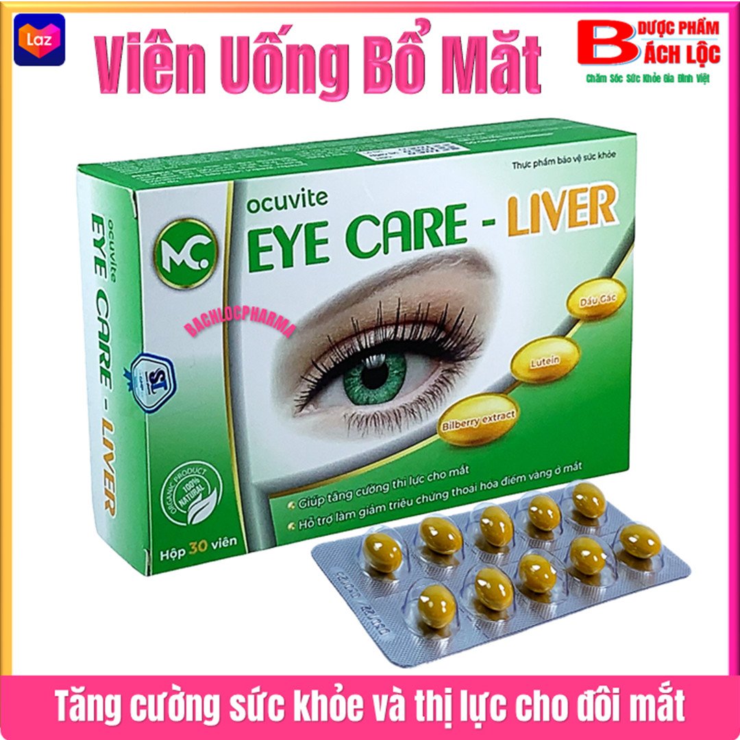 Viên Uống Sáng Mắt Chống Cận Mù Lòa OCuvite Eye Care Liver Giúp Tăng Cường