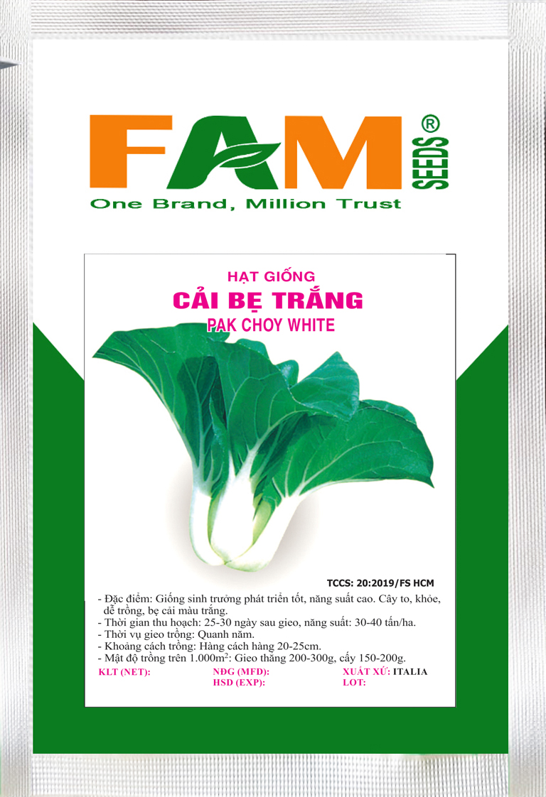 [HCM]Hạt Giống Cải Bẹ Trắng - Gói 10gr