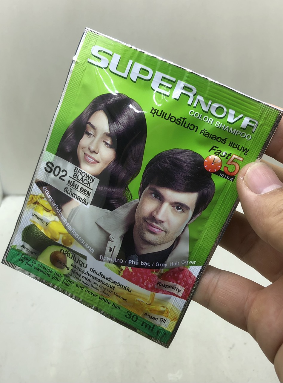 Gội là đen Thái Lan Super Nova 1 gói đơn 30ml