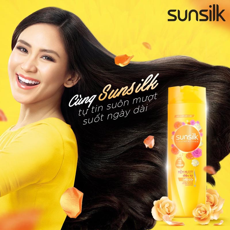 Dầu xả SUNSILK (320g) VÀNG