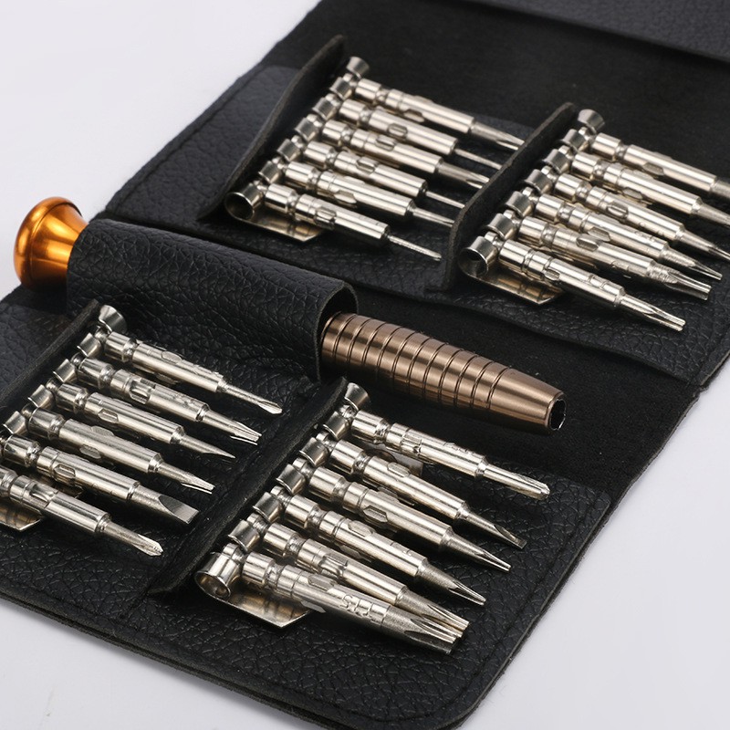 Bộ Tua Vít Đa Năng Sửa Chữa Điện Thoại Screwdriver 25 Đầu Bóp Da, bộ tua vít đa năng bỏ túi, dụng cụ sửa chữa điện thoại , sửa điện thoại iphone,bộ tua vít sửa chữa điện thoại iphone